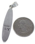Black Jade And Mother Of Pearl Inlay Silver Slide Pendant NS42686